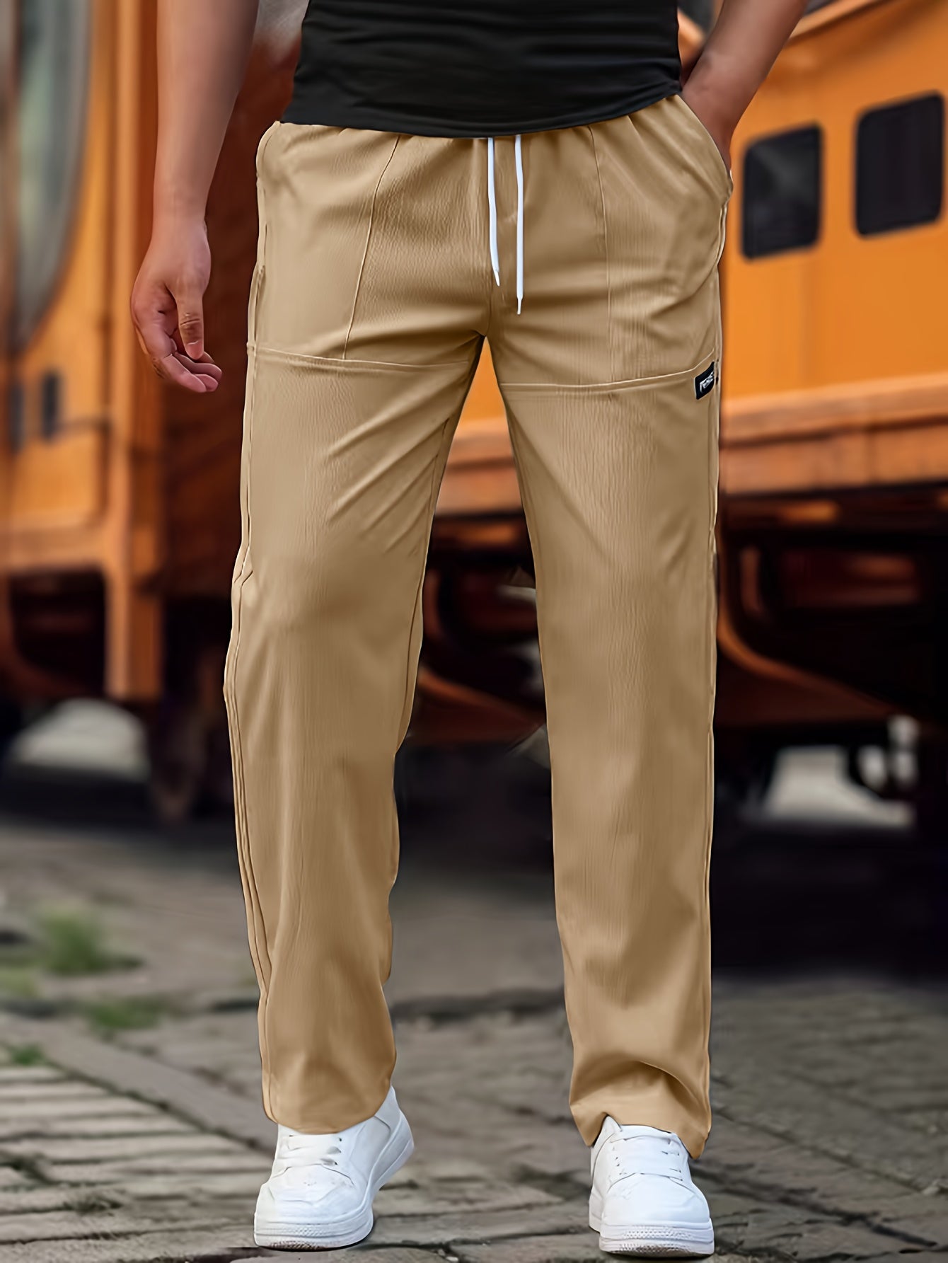 STRAIGHT CUT TROUSERS FOR MEN