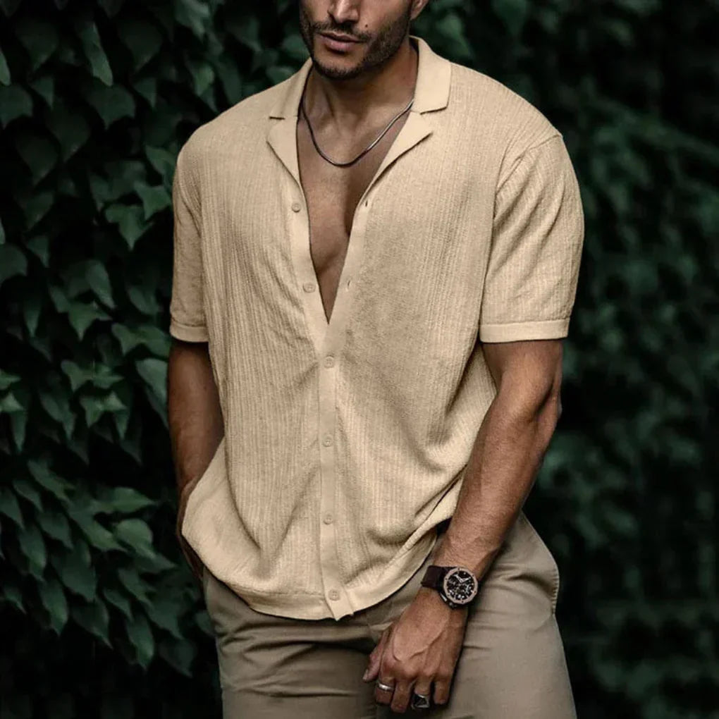 LINEN KNIT SHIRT FOR MEN