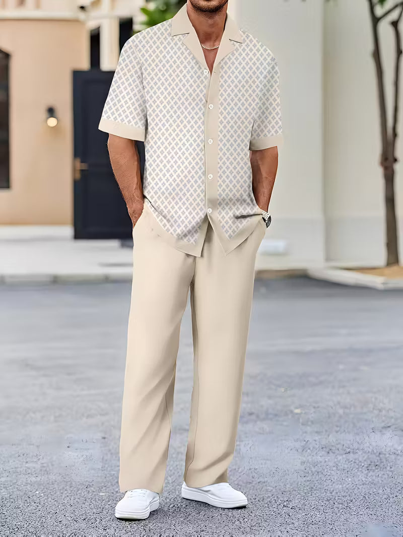 GEOMETRIC TWO-PIECE SET FOR MEN