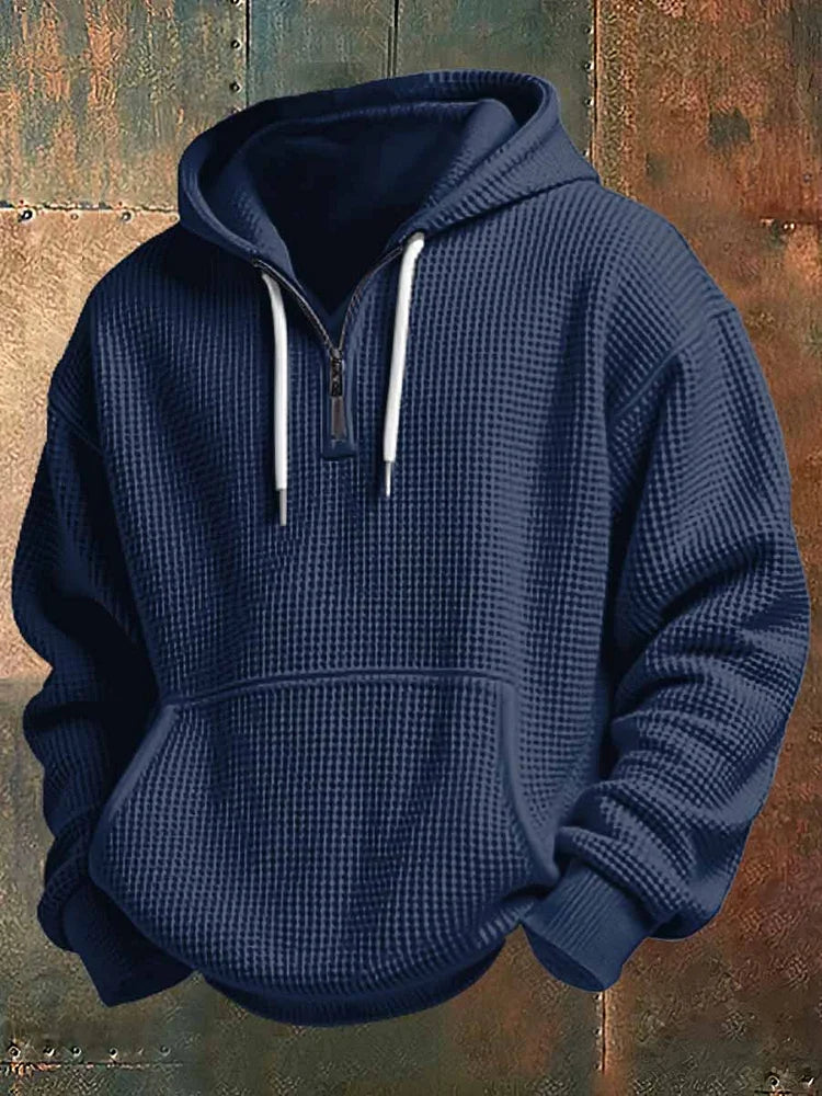 WAFFLE KNIT HOODIE FOR MEN