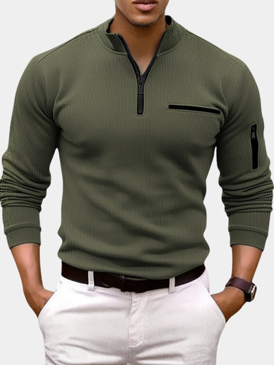 WENTWORTH LONDON | ZIP COLLAR SHIRT FOR MEN