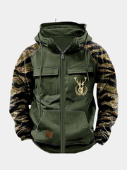 WENTWORTH LONDON | CLEAN MULTI-POCKET ZIP HOODIE FOR MEN