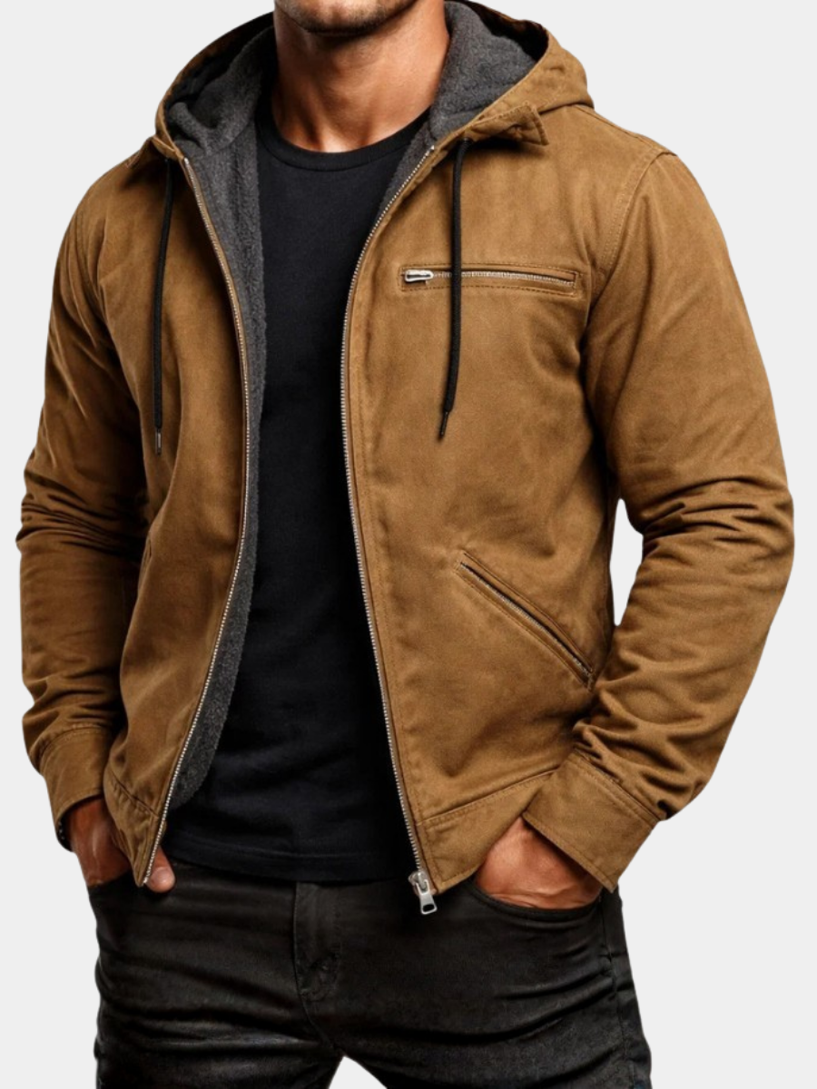 WENTWORTH LONDON | CANVAS HOODIE JACKET FOR MEN