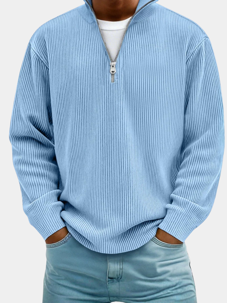 CLASSIC KNIT PULLOVER HALF-ZIP FOR MEN