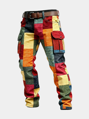WENTWORTH LONDON | PATCHWORK CARGO TROUSERS FOR MEN