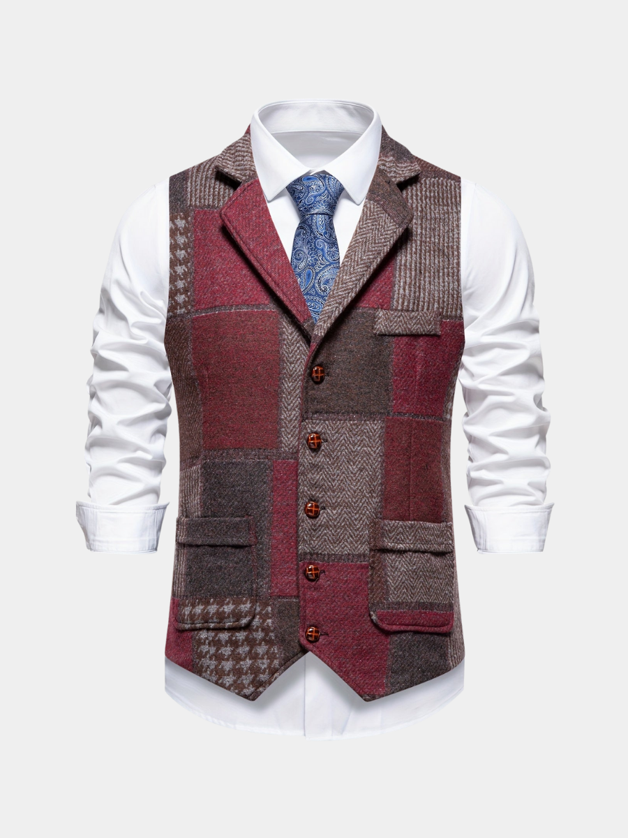 FORMAL TWEED VEST FOR MEN
