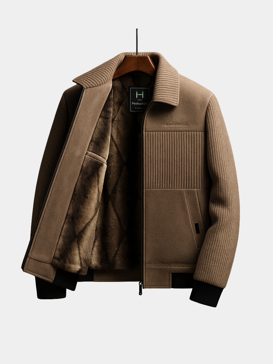 TEXTURED ZIP-UP JACKET FOR MEN
