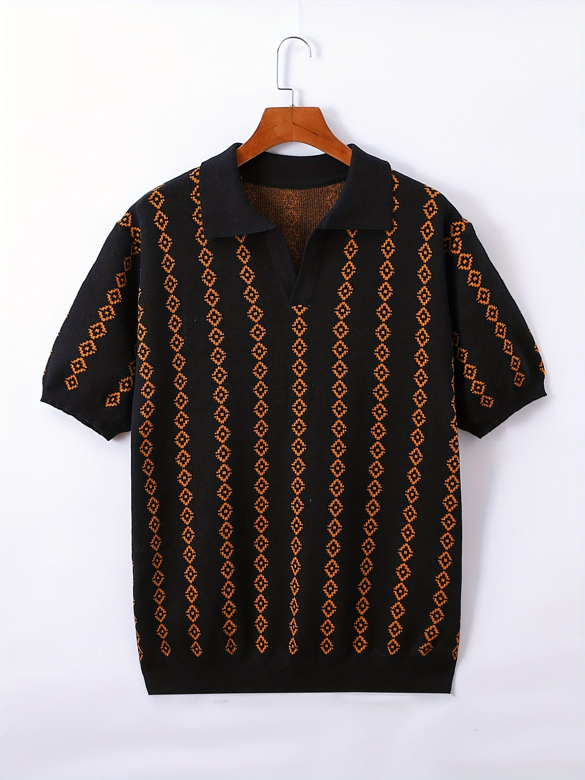 GEOMETRIC KNIT SHIRT FOR MEN