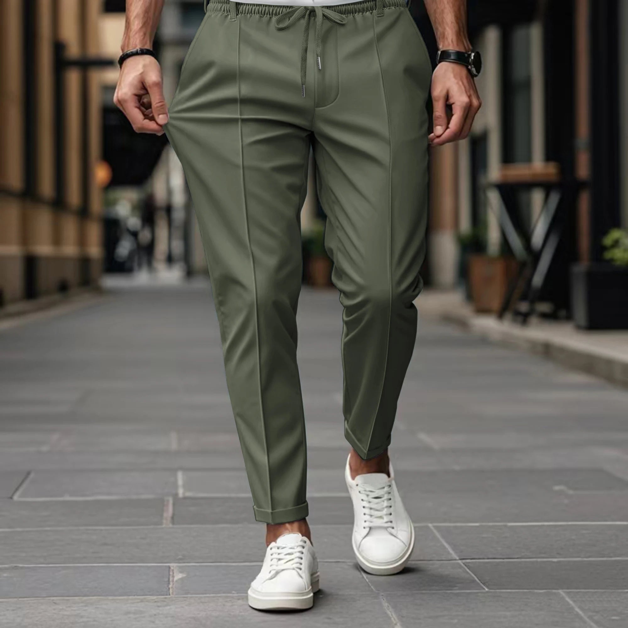 RELAXED FIT TROUSERS FOR MEN