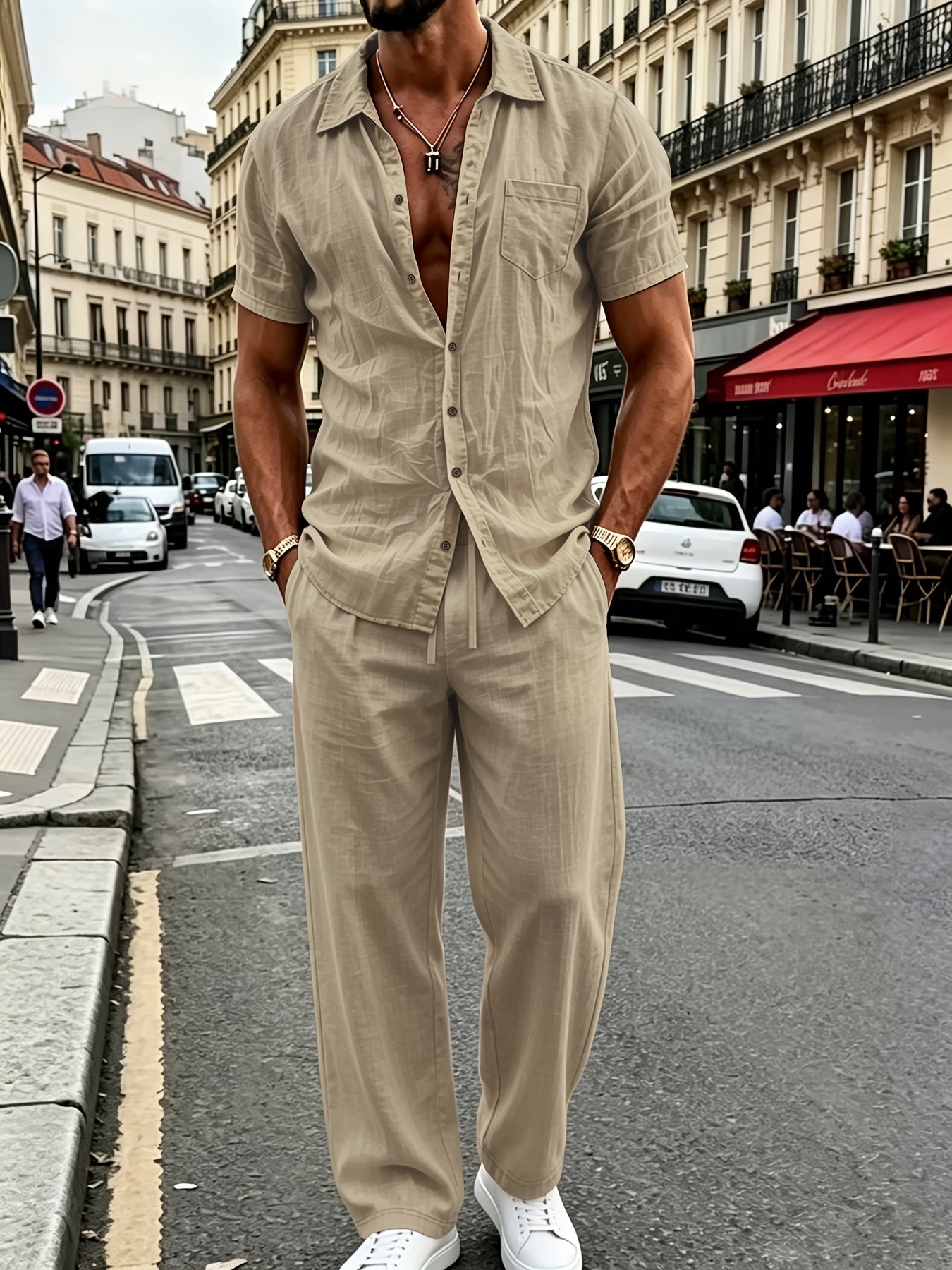 BUTTONED SET FOR MEN