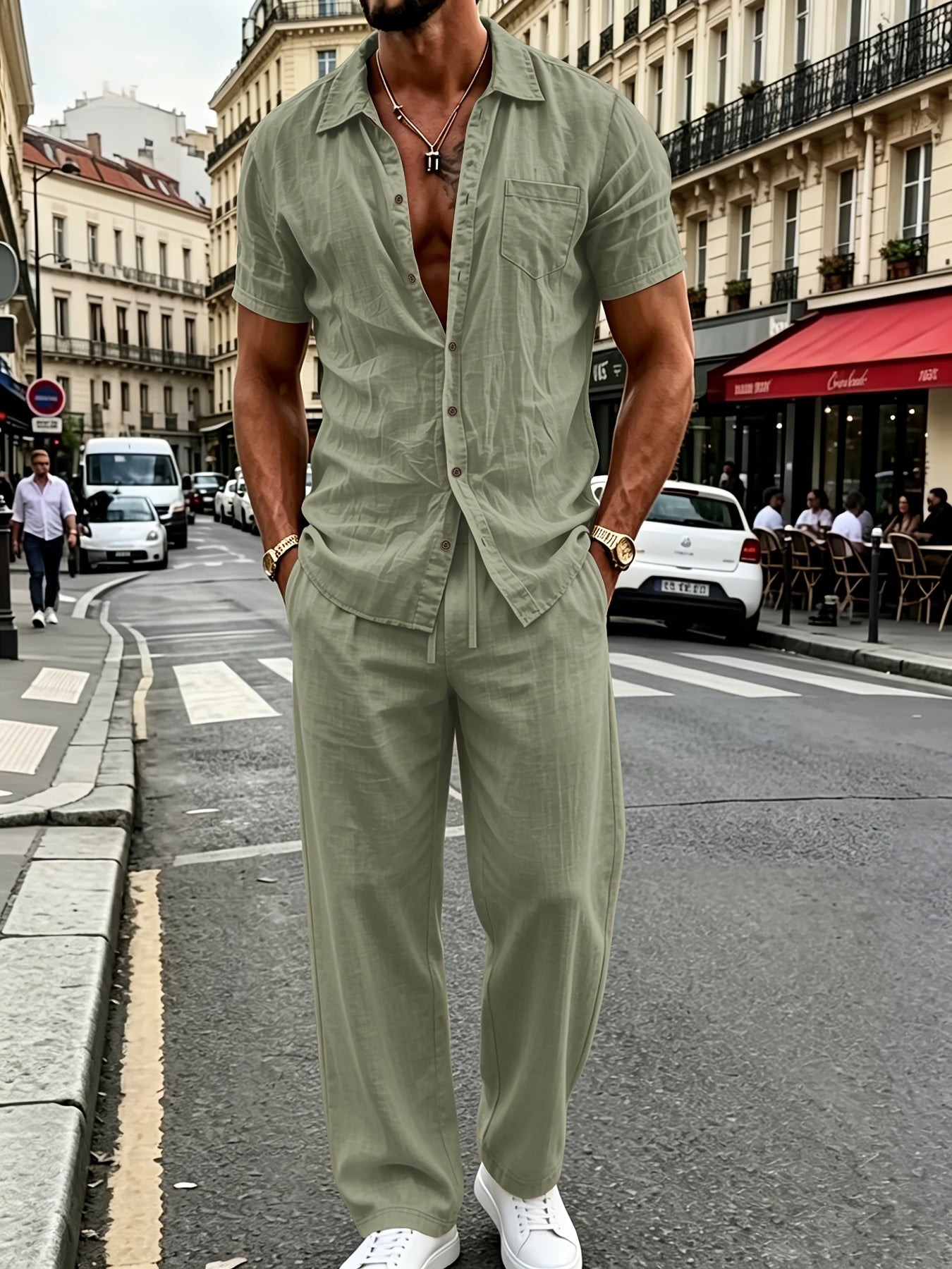 BUTTONED SET FOR MEN