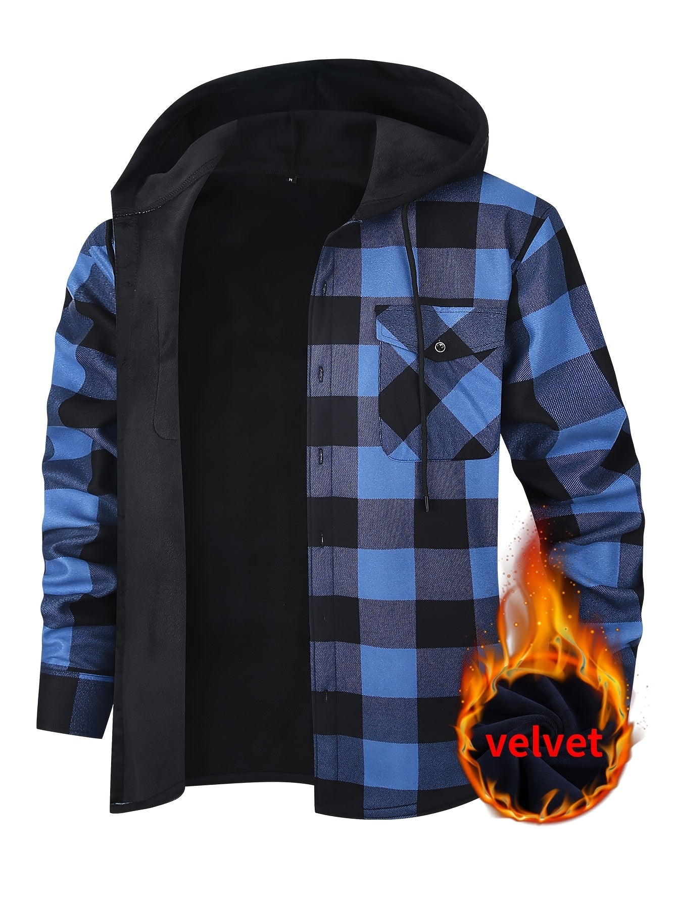 PLAID HOODED JACKET FOR MEN