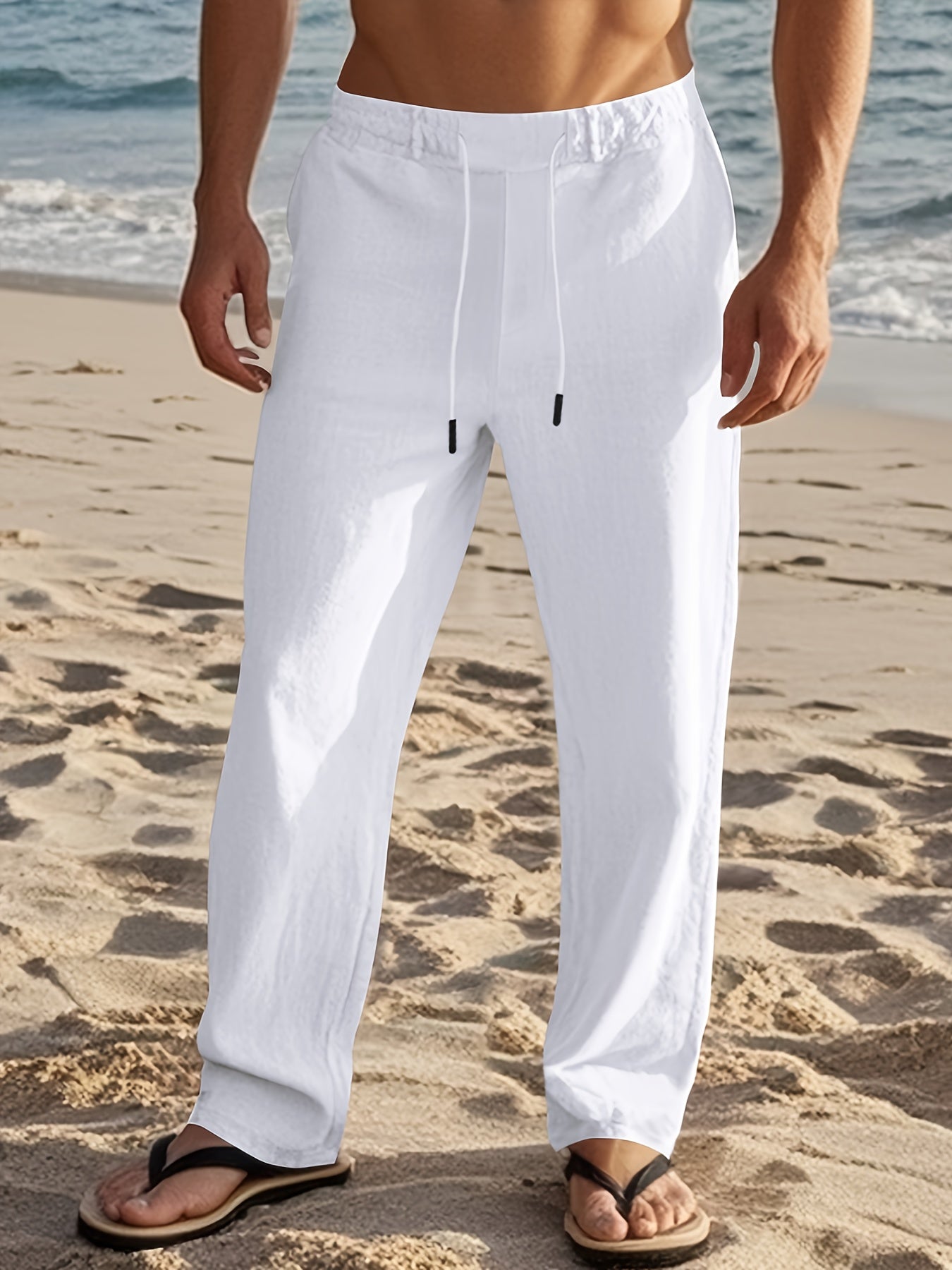 LOOSE LINEN TROUSERS FOR MEN