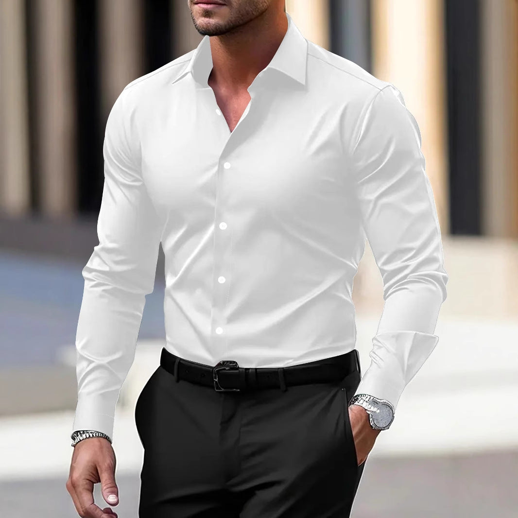 VELVET COLLAR SHIRT FOR MEN