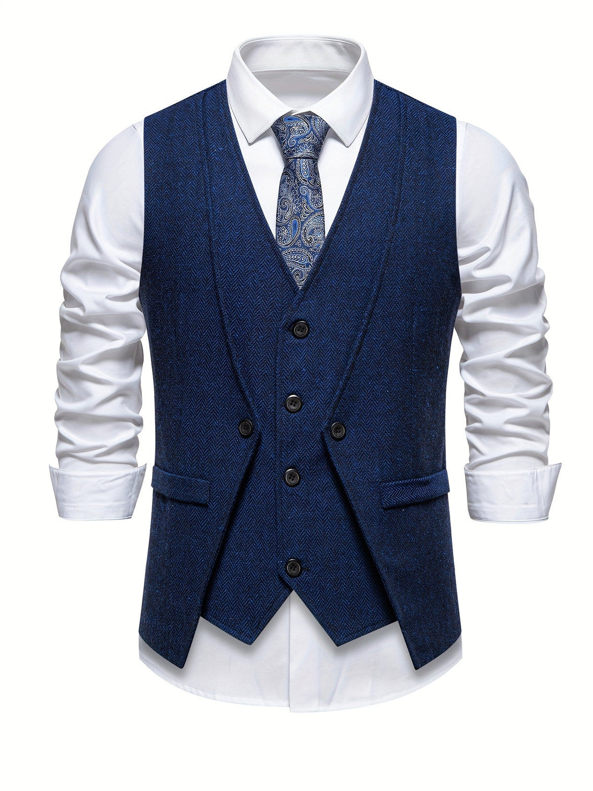 VINTAGE BUTTON VEST FOR MEN
