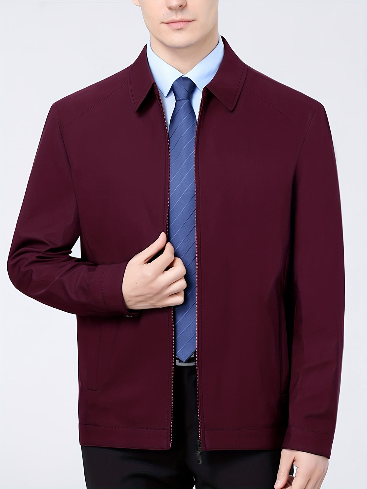 ZIPPER LAPEL JACKET FOR MEN