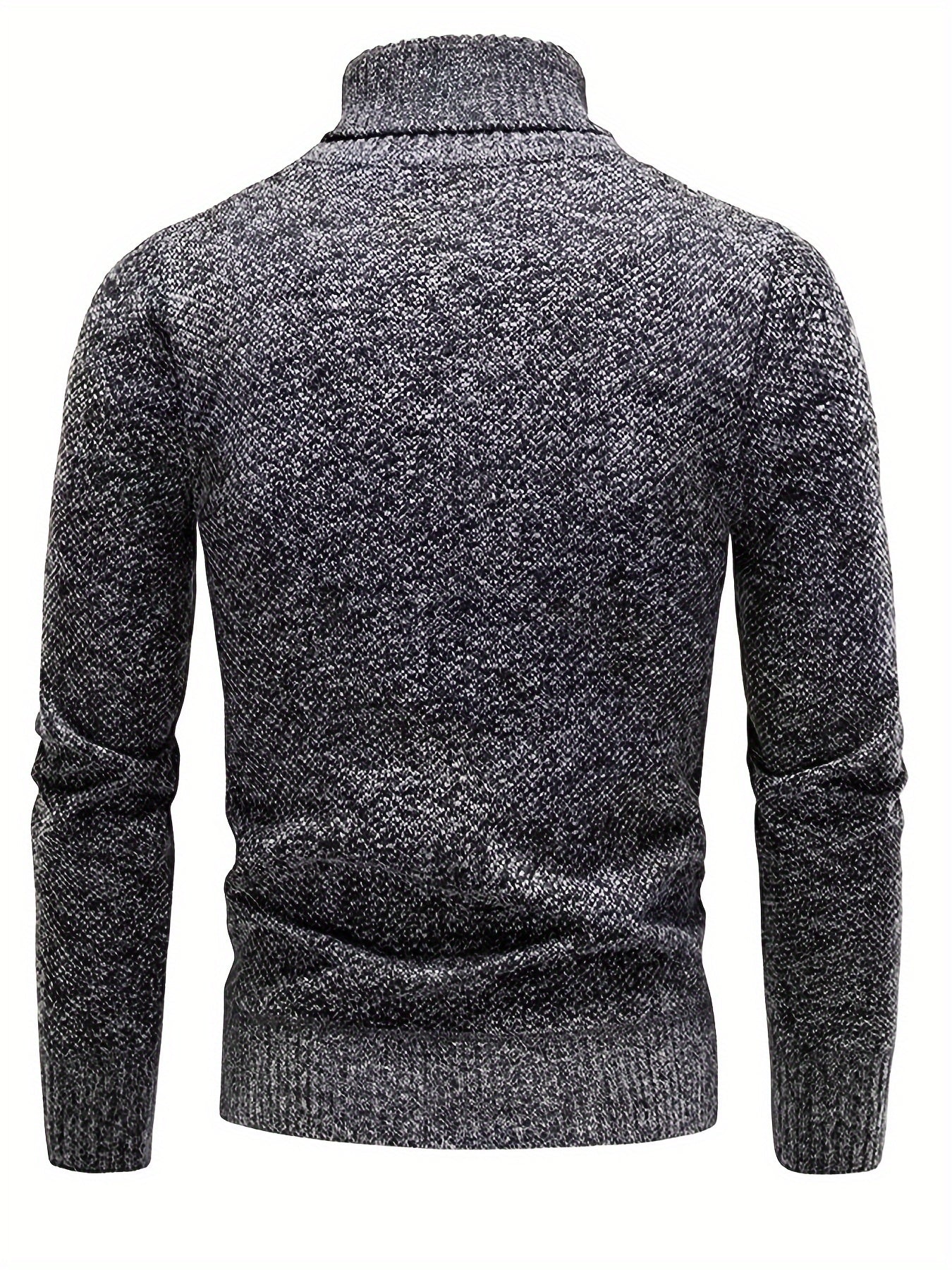 RIB KNIT LAPEL SWEATER FOR MEN
