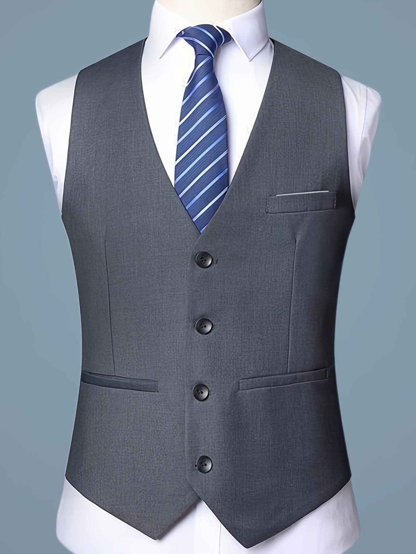 V-NECK SKINNY VEST FOR MEN