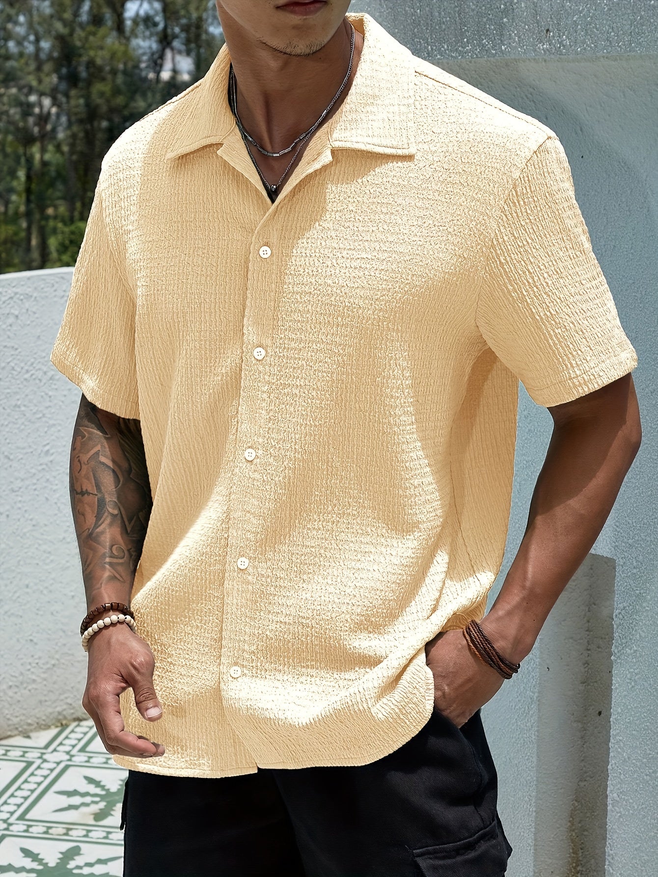CLASSIC LAPEL SHIRT FOR MEN