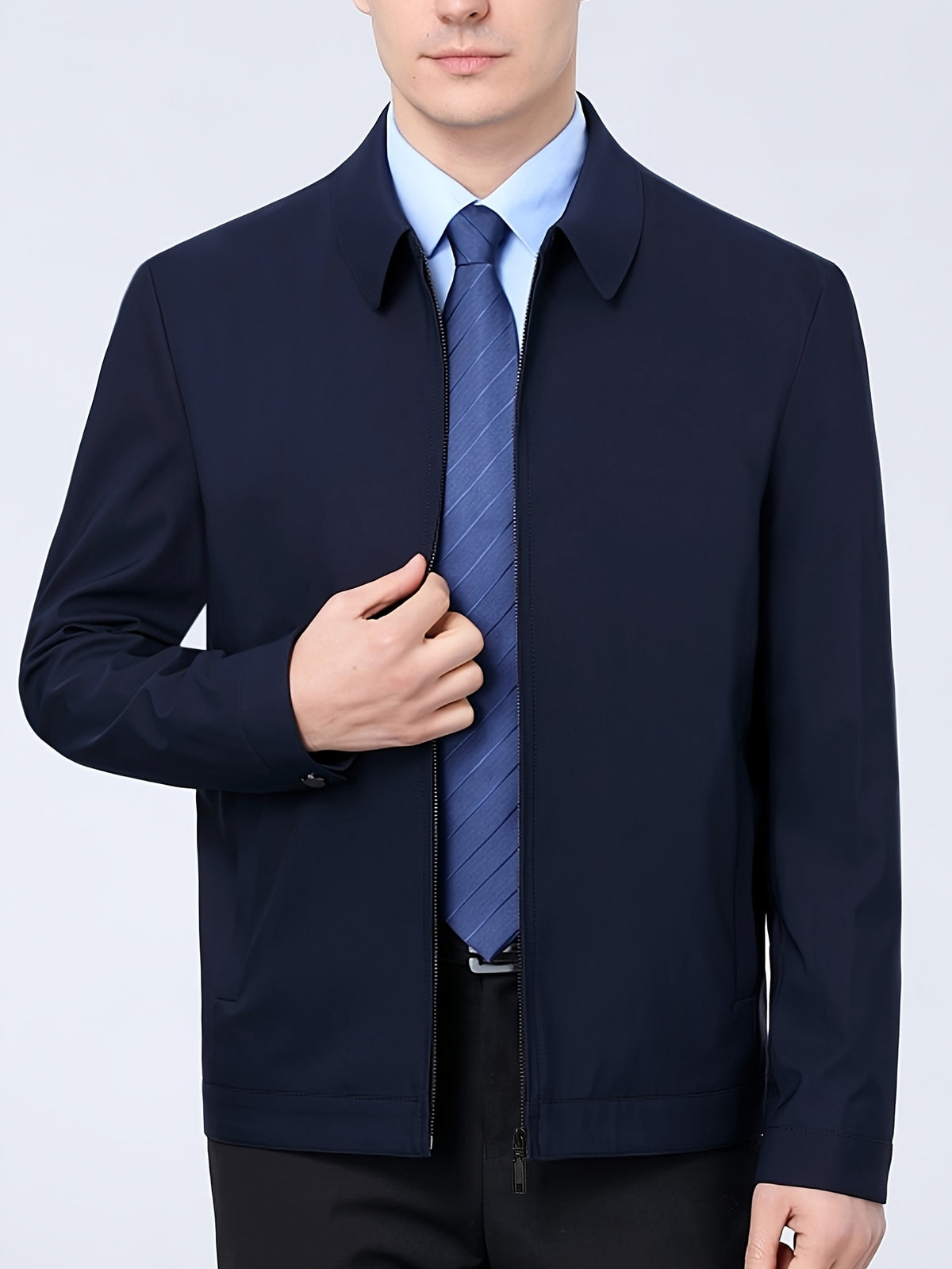 ZIPPER LAPEL JACKET FOR MEN