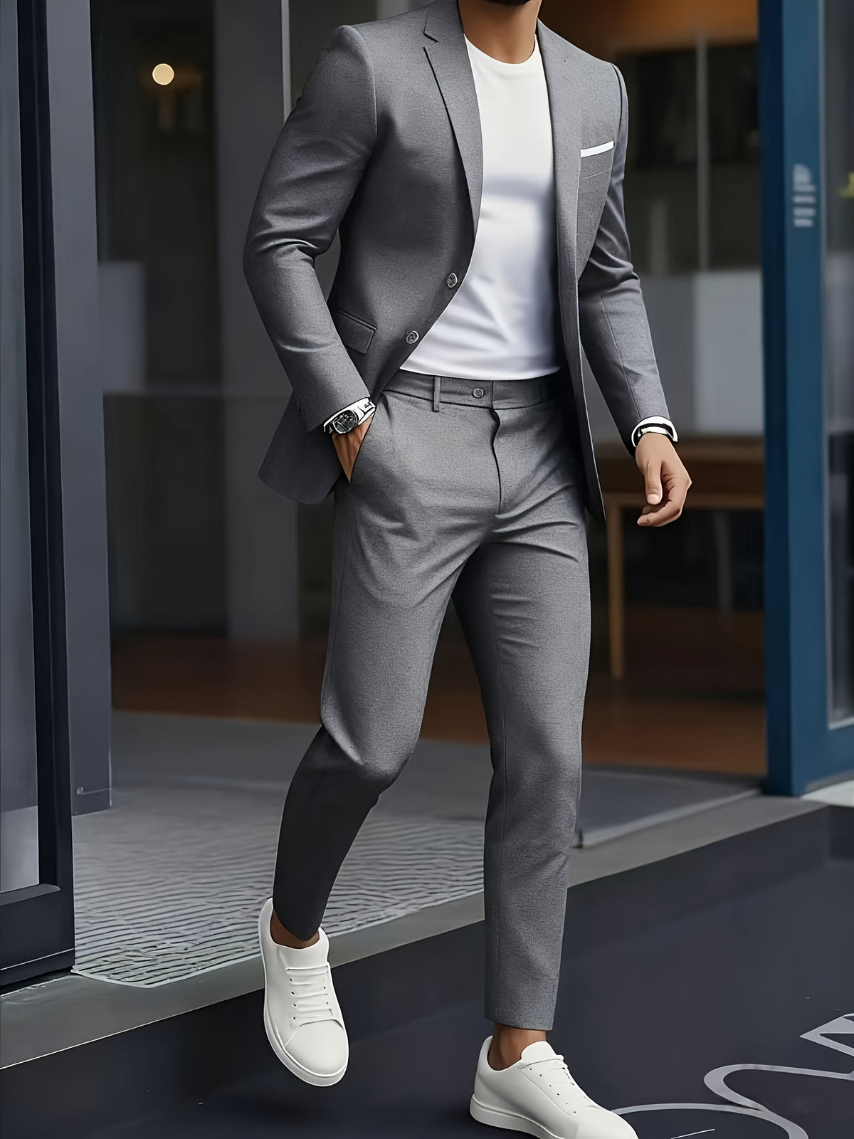 LAPEL SUIT SET FOR MEN