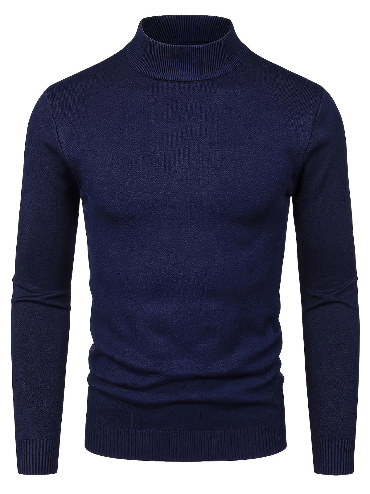 RIB KNIT HIGH NECK SWEATER FOR MEN