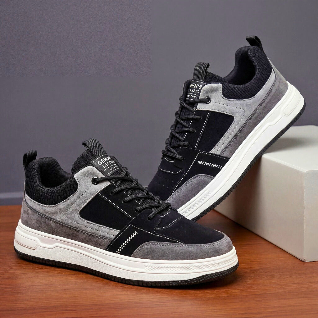 LEATHER SLIP-ON SNEAKERS FOR MEN