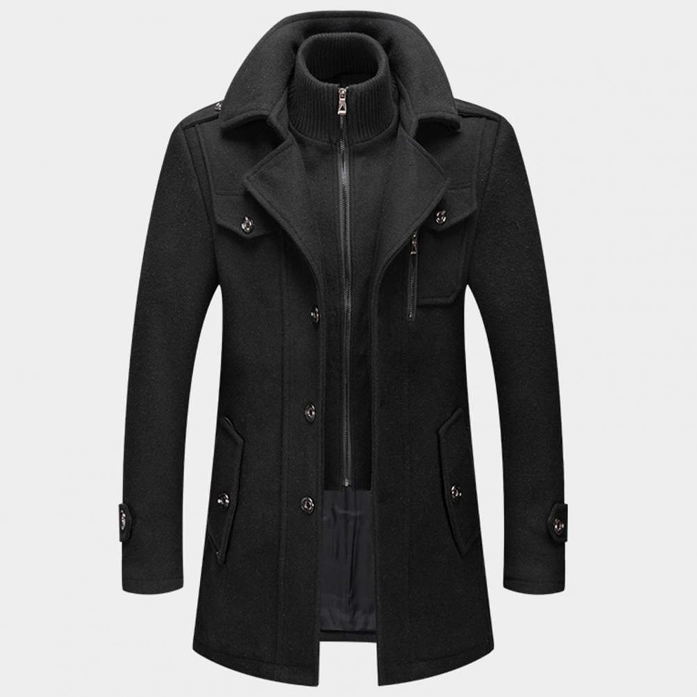 LONG BUTTON WINTER JACKET FOR MEN