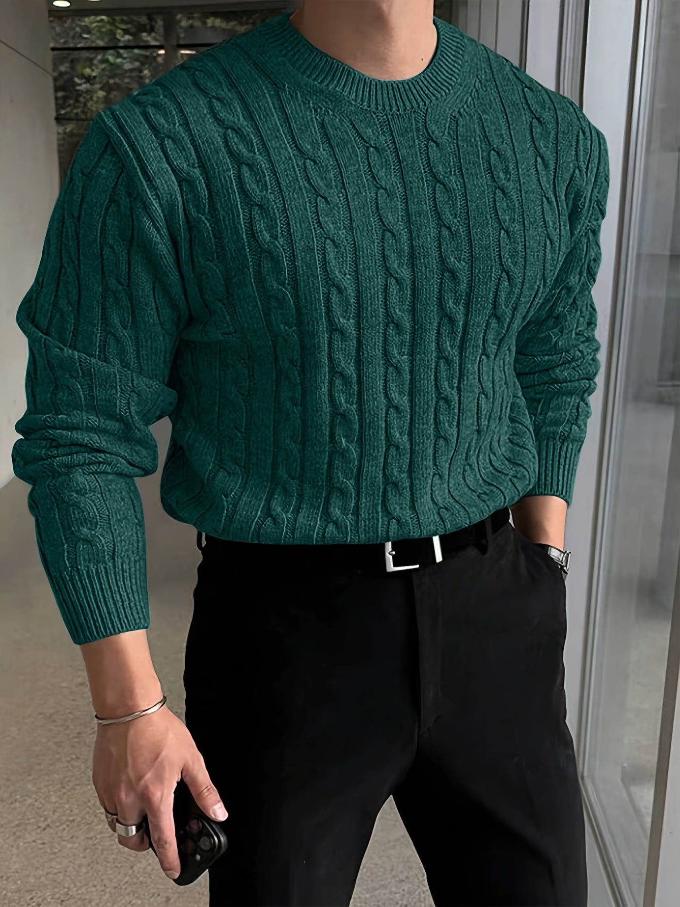 TWISTED KNIT SWEATER FOR MEN