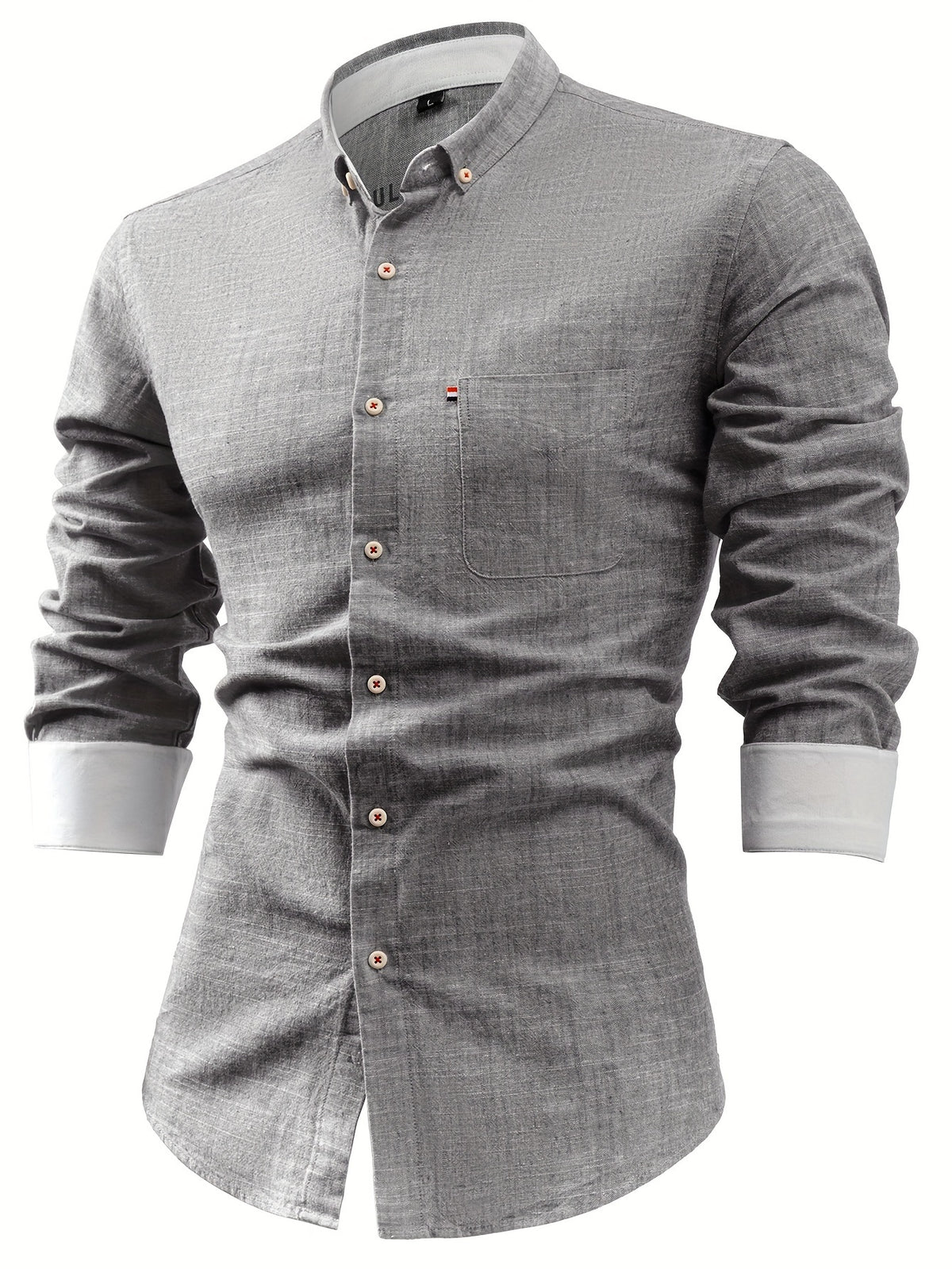 LAPEL COTTON SHIRT FOR MEN