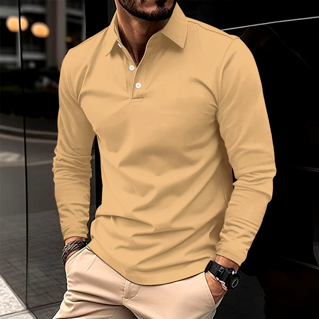 LONG SLEEVE POLO SHIRT FOR MEN