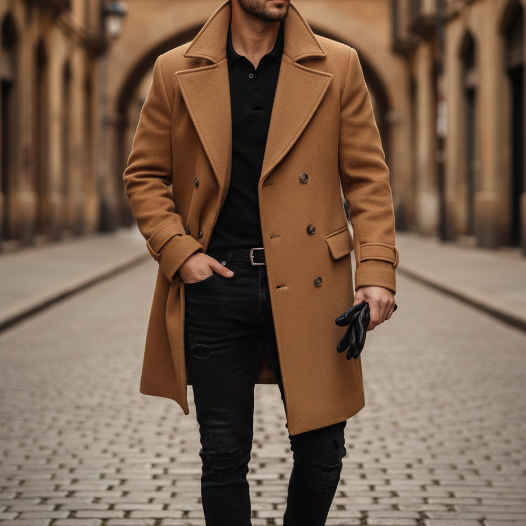 WENTWORTH LONDON | CLASSIC WOOL COAT FOR MEN