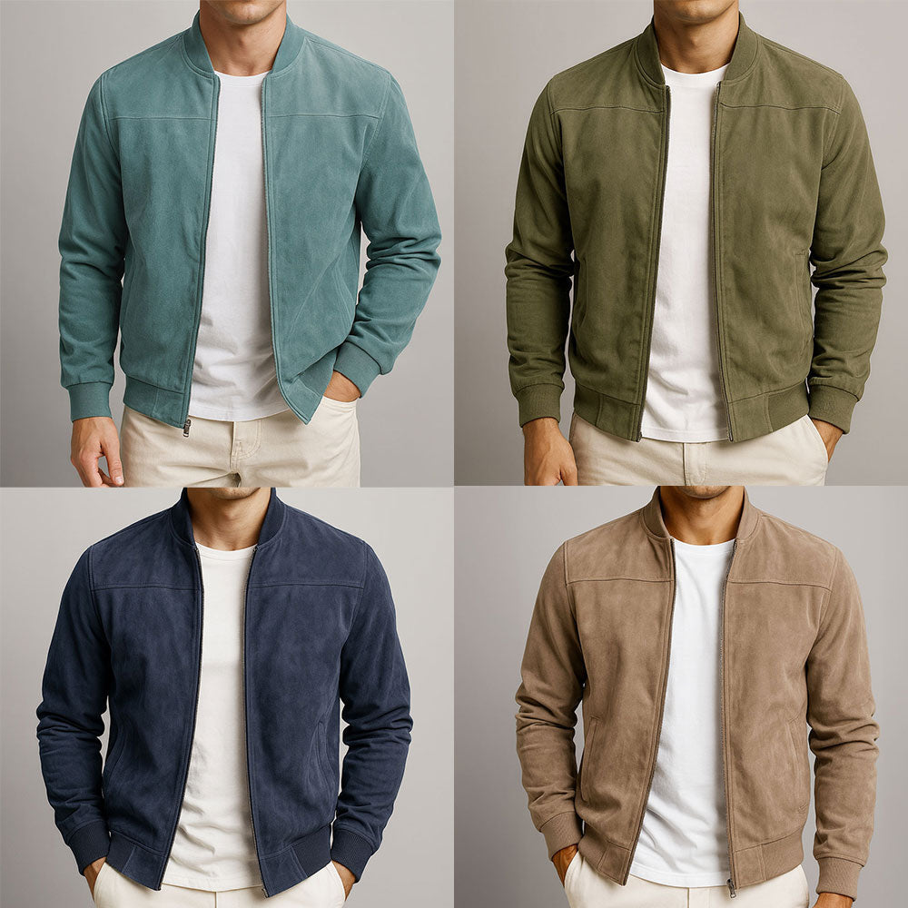 SUEDE EFFECT JACKET FOR MEN