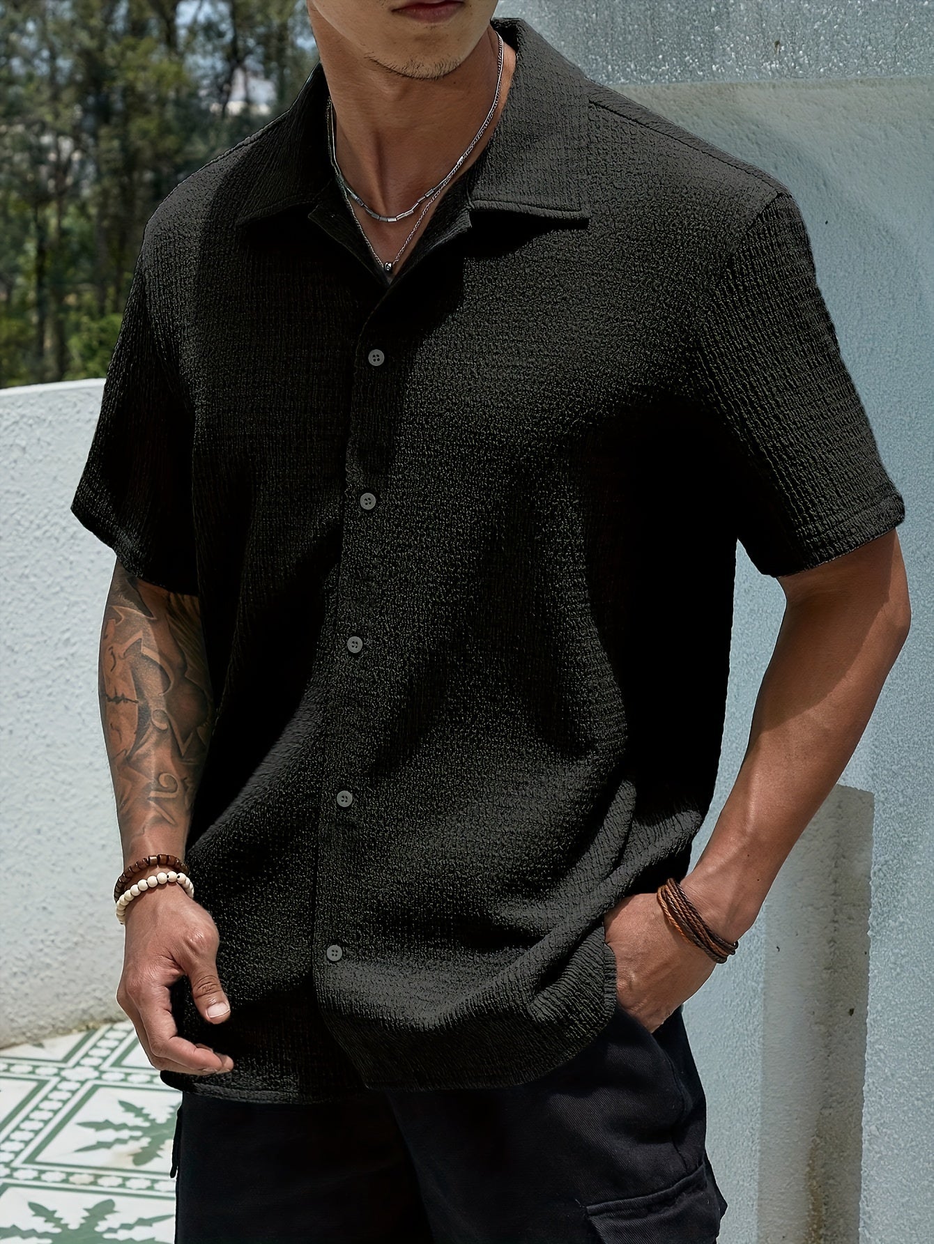 CLASSIC LAPEL SHIRT FOR MEN