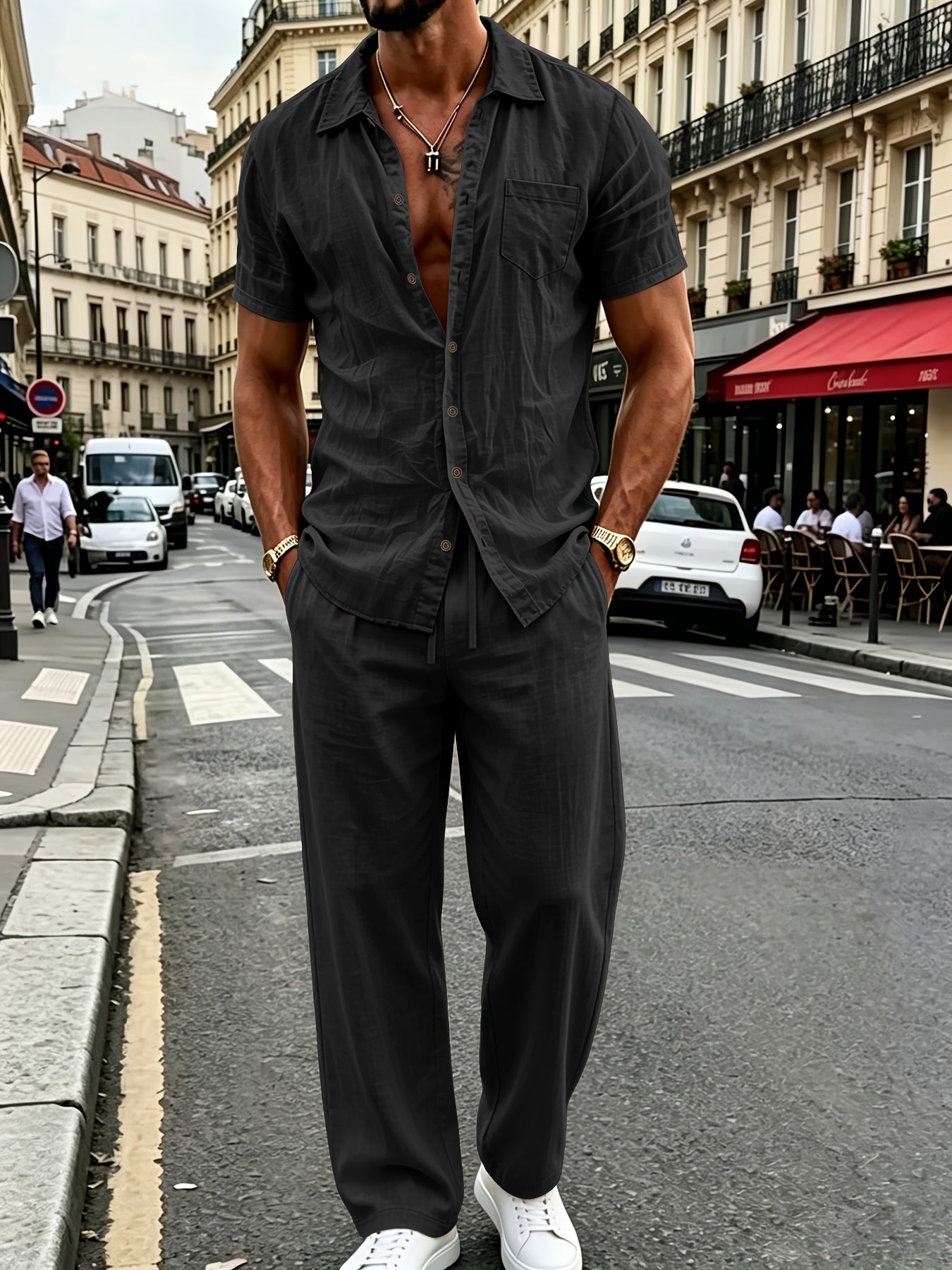 BUTTONED SET FOR MEN