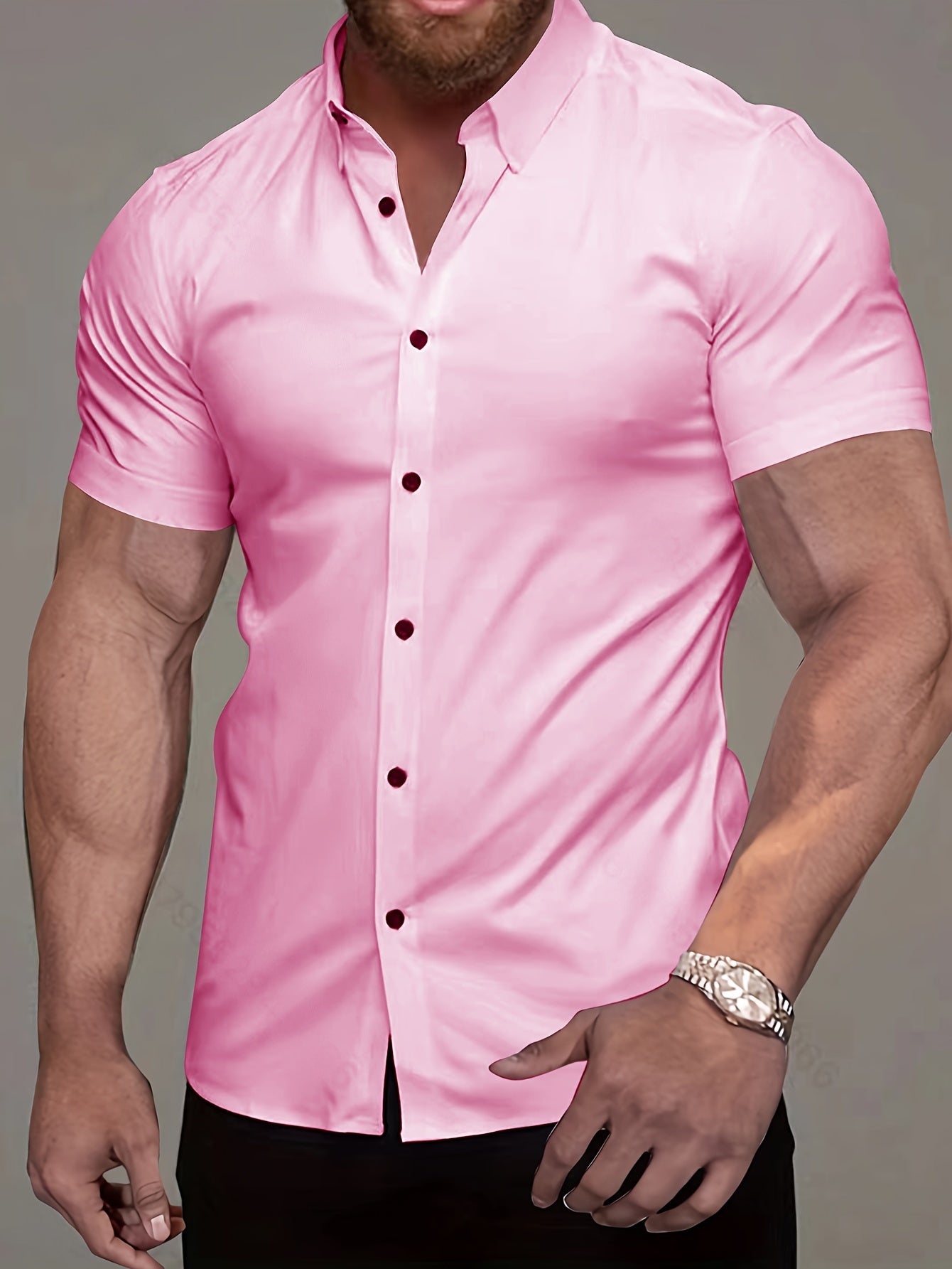 SOLID COLOR SHIRT FOR MEN