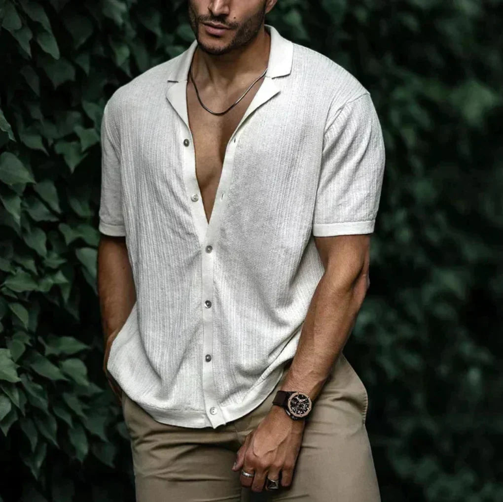 LINEN KNIT SHIRT FOR MEN