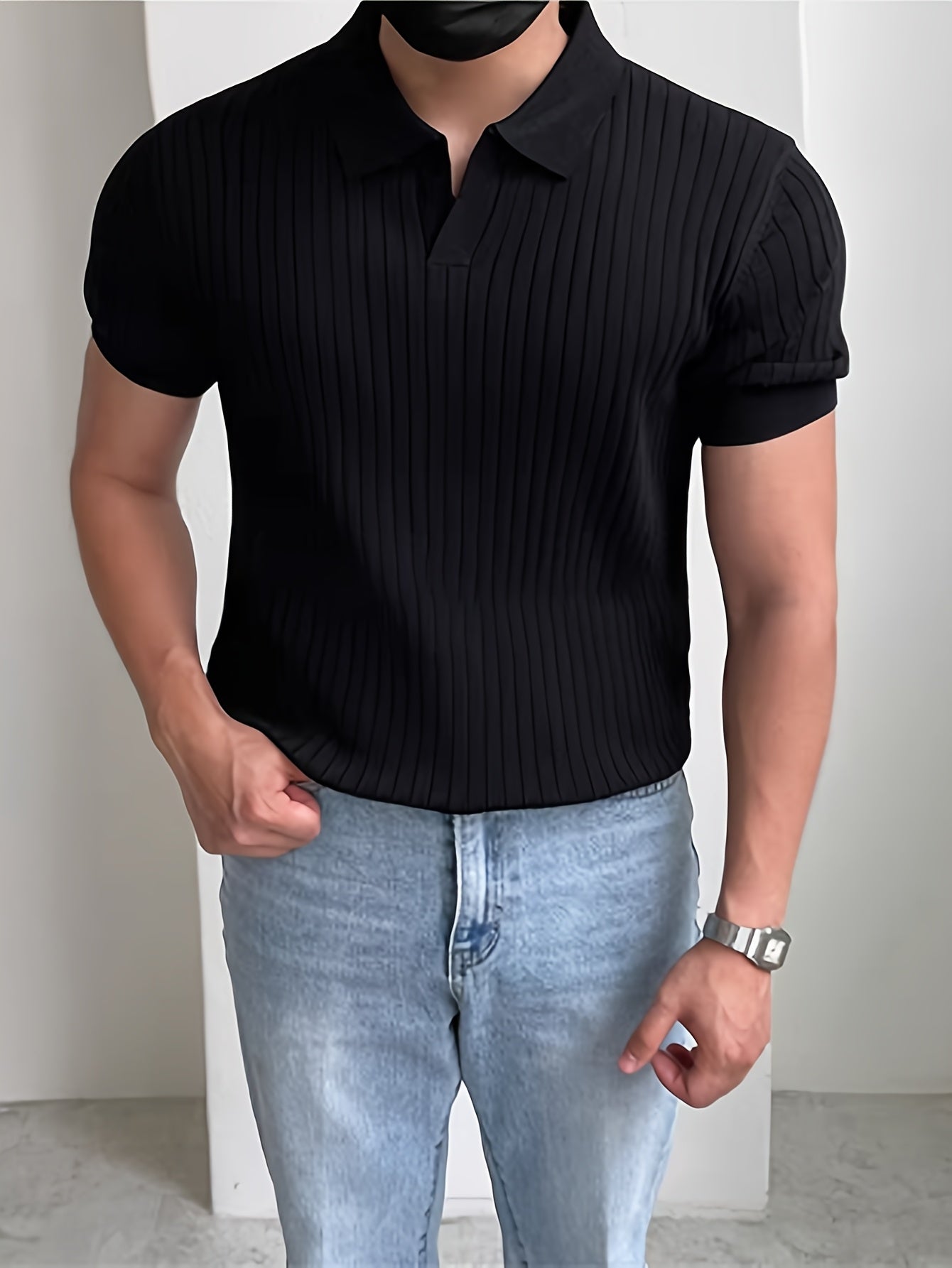 BUTTON STAND COLLAR SHIRT FOR MEN