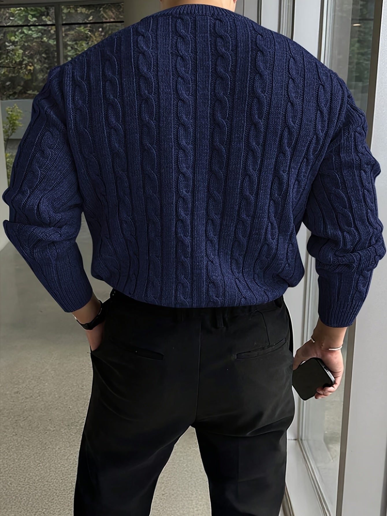 TWISTED KNIT SWEATER FOR MEN