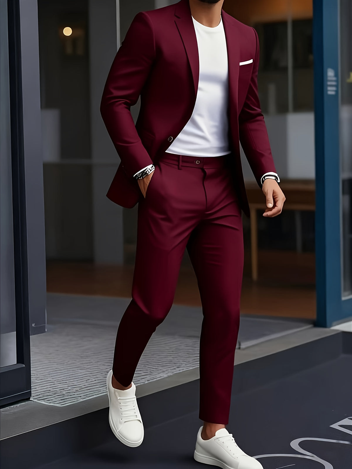LAPEL SUIT SET FOR MEN