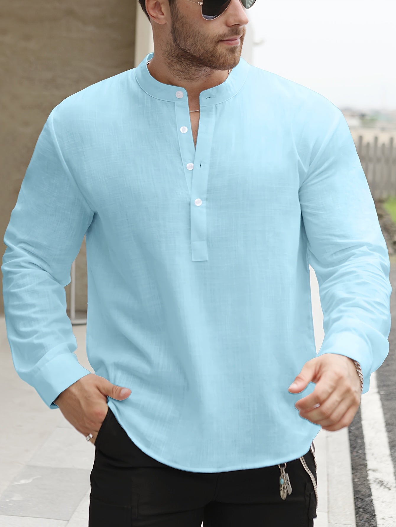 BOAT NECK SHIRT FOR MEN