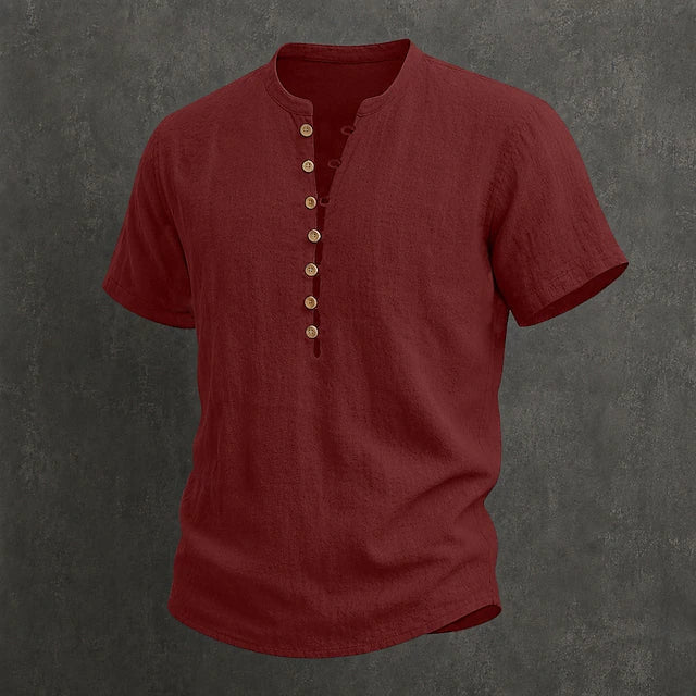 COTTON  MAO COLLAR SHIRT FOR MEN