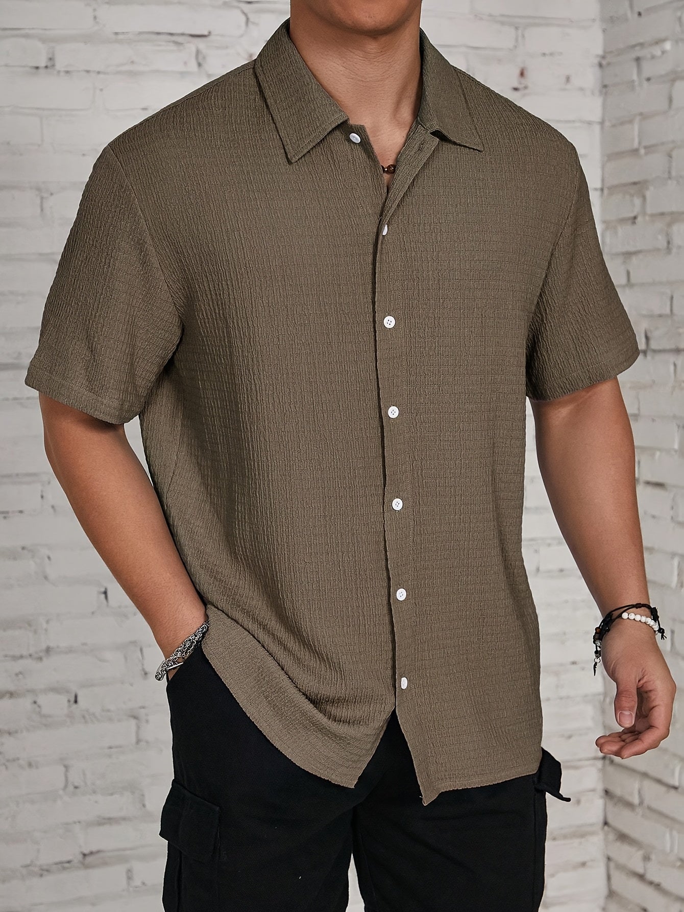 BUTTON FRONT SHIRT FOR MEN