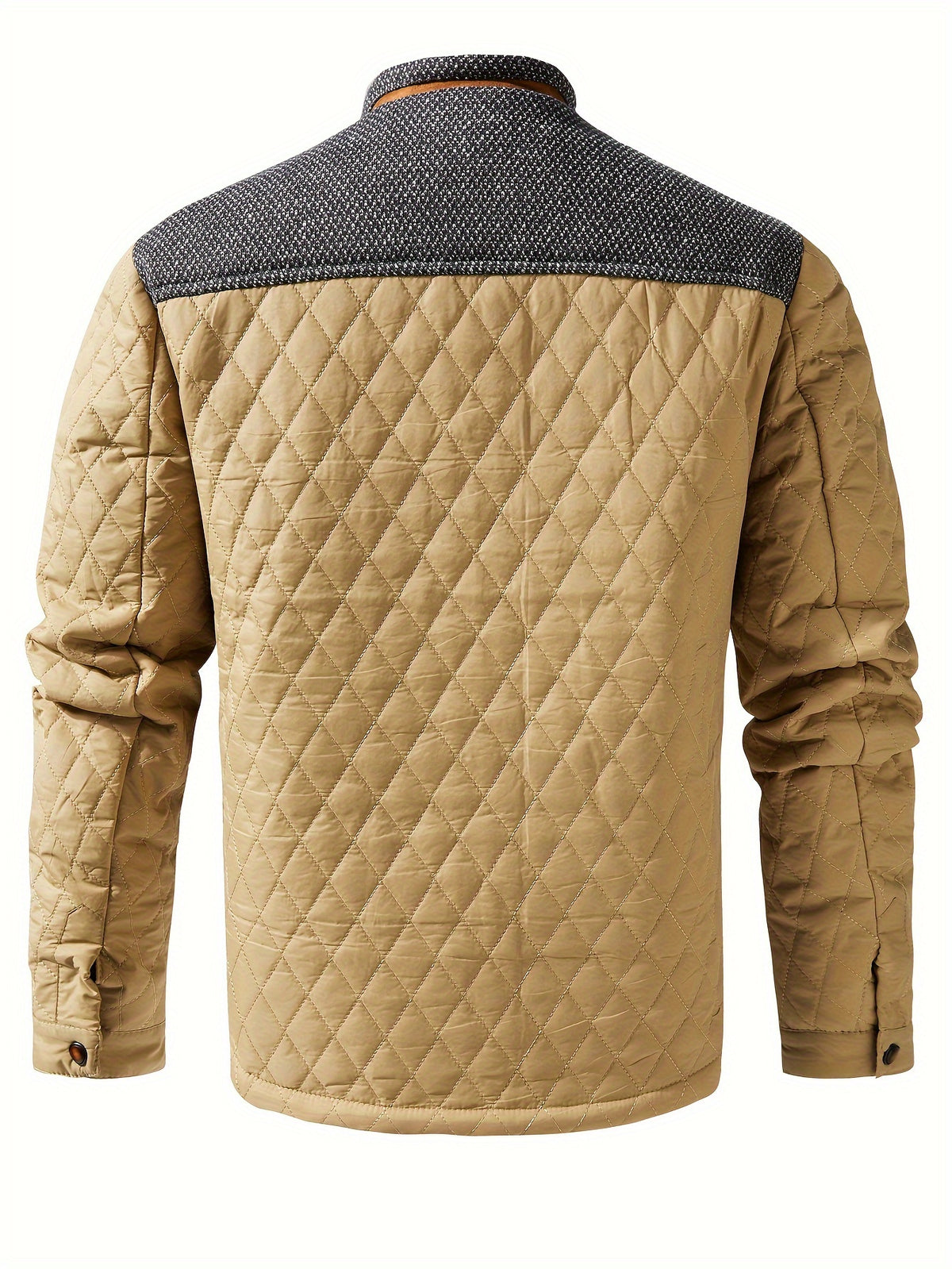 COLOUR BLOCK STAND COLLAR JACKET FOR MEN