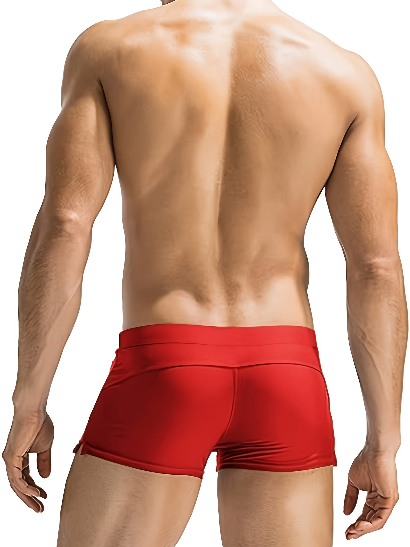 SOLID SWIM SHORTS FOR MEN
