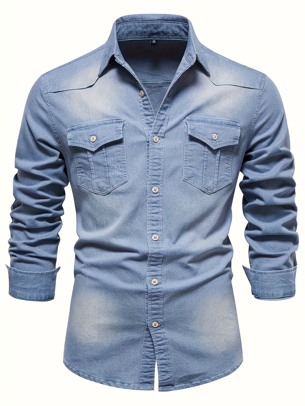 COTTON BLEND DENIM SHIRT FOR MEN