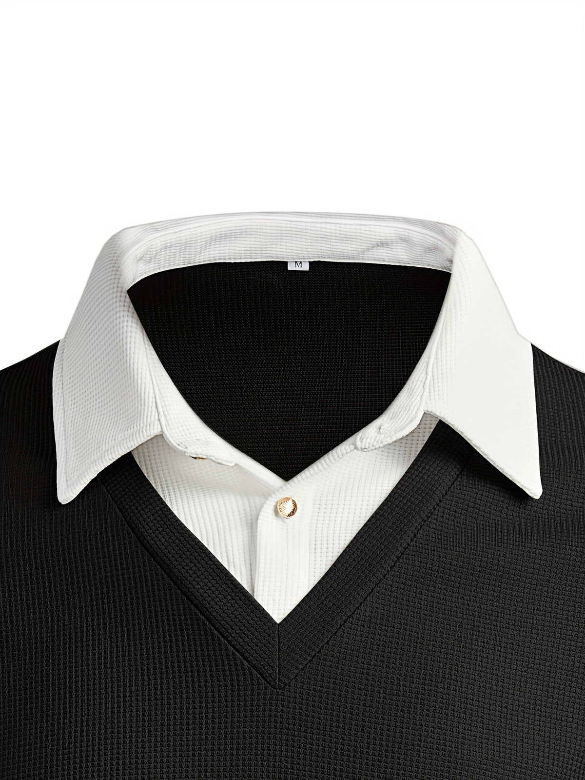 TEXTURED COLOURBLOCK POLO FOR MEN