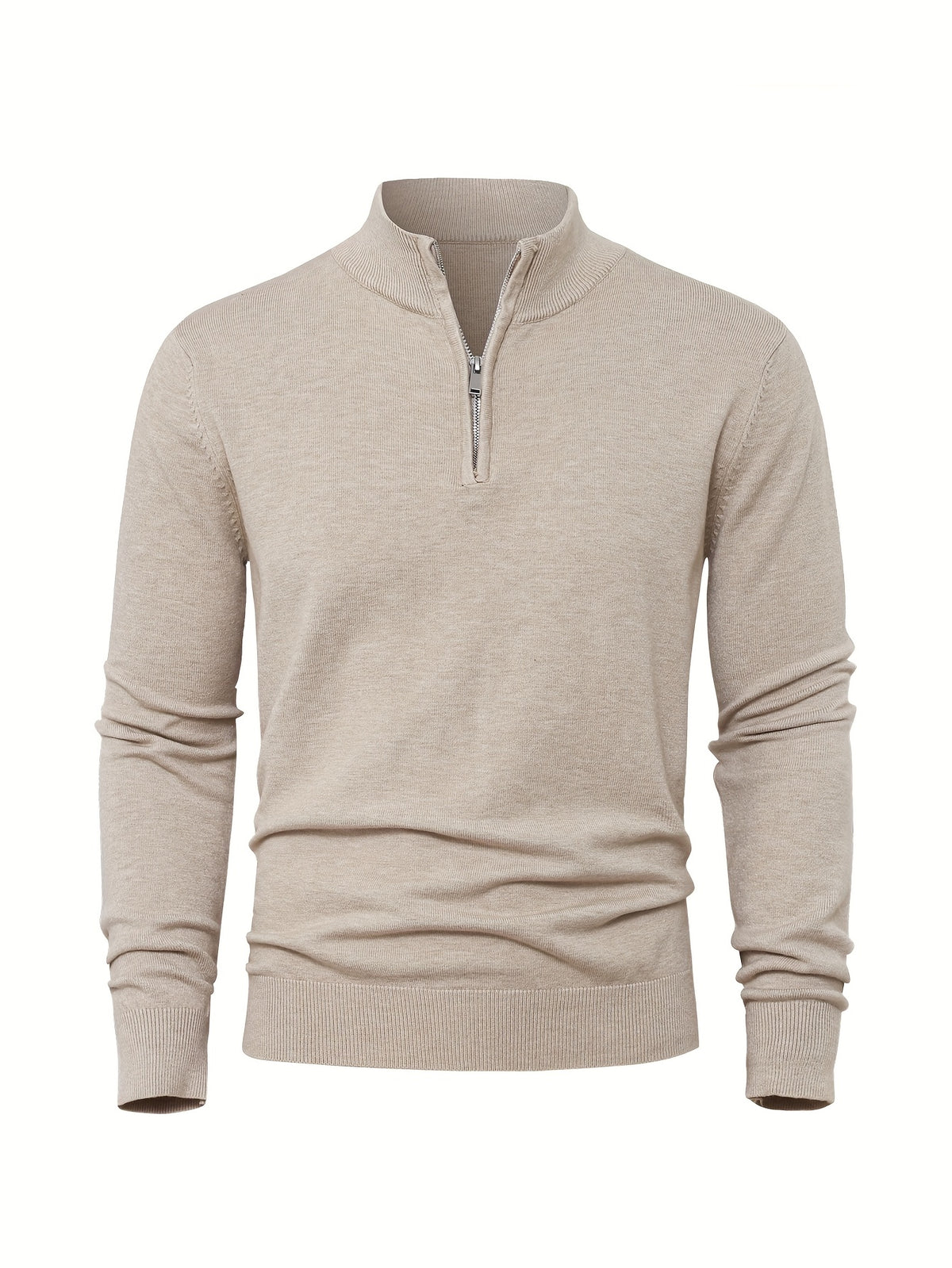 HIGH NECK ZIP SWEATER FOR MEN
