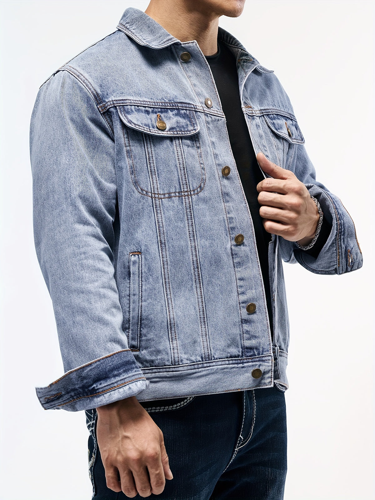 DENIM TRUCKER JACKET FOR MEN