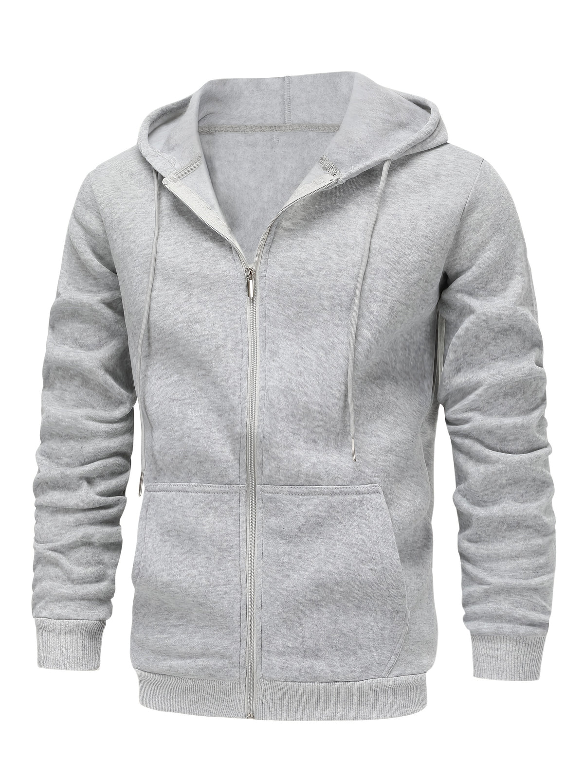 SOLID ZIP UP HOODIE FOR MEN